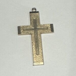 Vintage 80’s Gold tone Cross Pendant